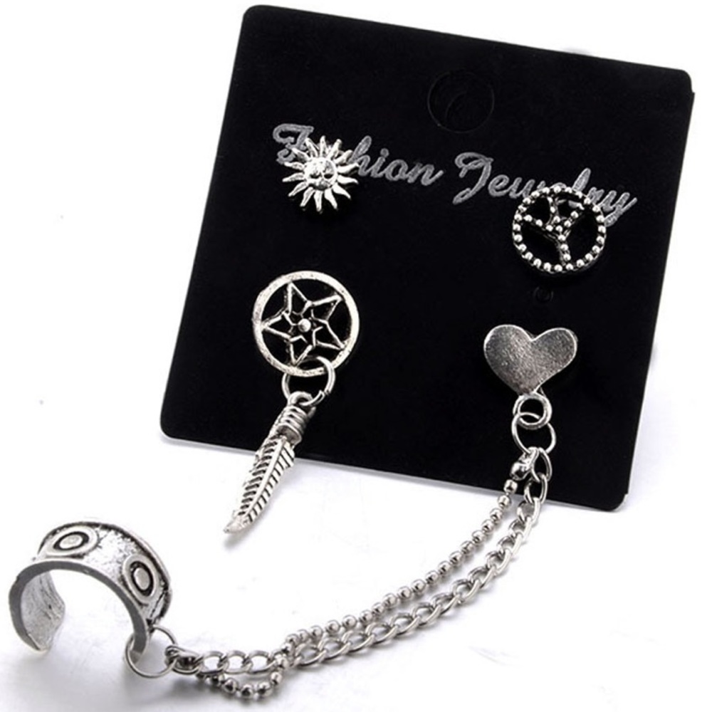 Ear Cuff & Stud Earring Set - Picture 3 of 4
